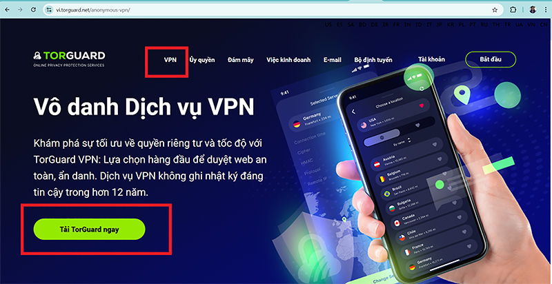 Chọn Tải Torguard ngay
